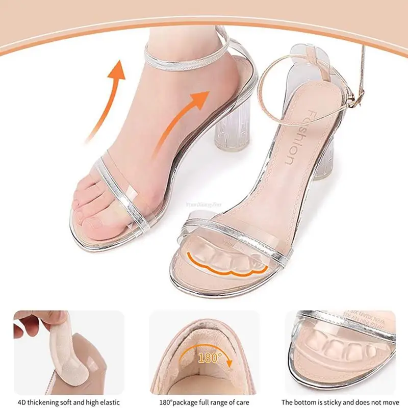 Shoe Pads for High Heels Sandals Anti-Slip Anti-wear Silicone Heel Protectors Womens Shoes