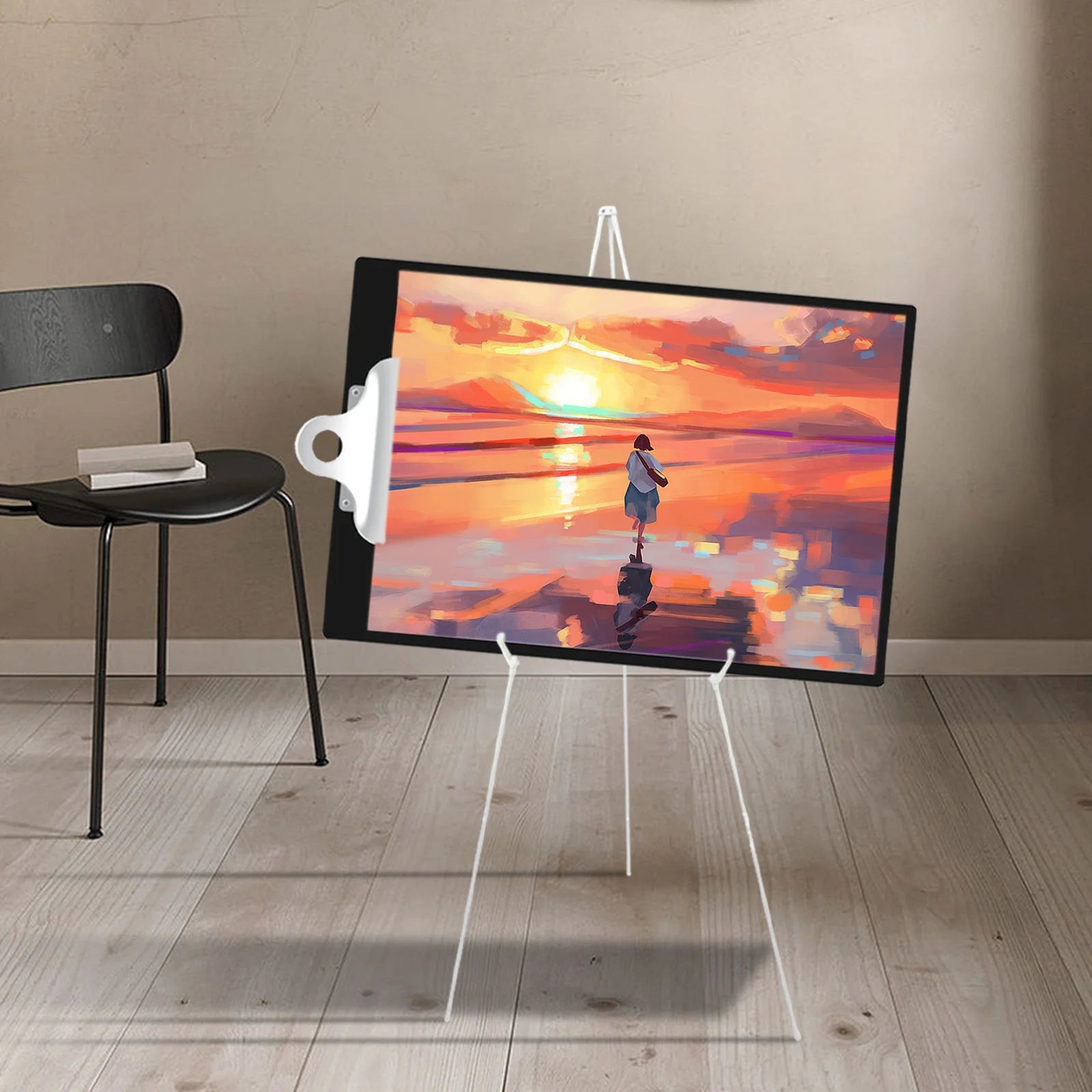 Tripod Display Easel Stand Folding Easel Drawing Easels Non Slip Table for Wedding Cemetery Collapsible Photo Frame Holder