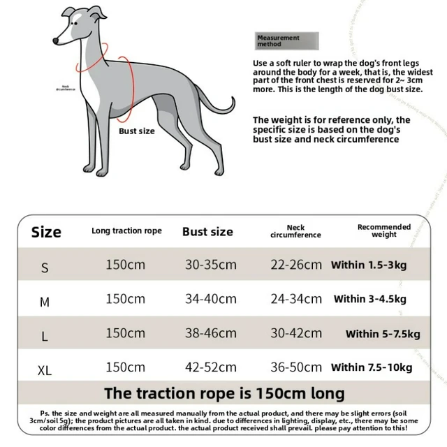 Pet Chest Strap Chest Back Clothing Vest Type Leash Dog Rope Reflective Anti-break-free Breathable Medium and Small Dog Strap 2