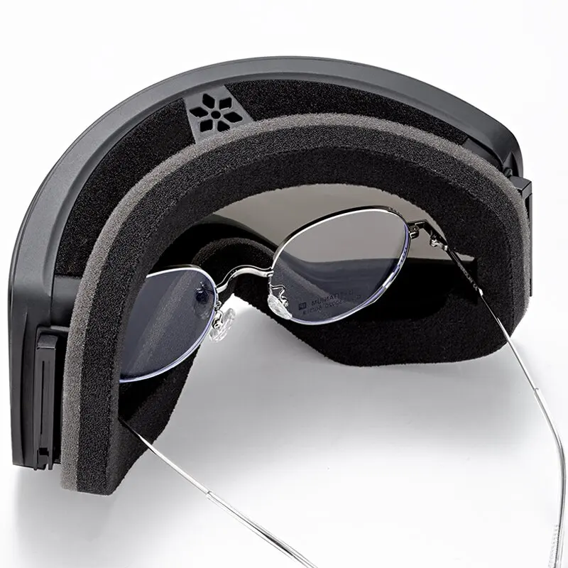 Obaolay Magnetic Ski Goggles for Adult HD Anti-Fog Full REVO Lenses Snow Glasses Large Size
