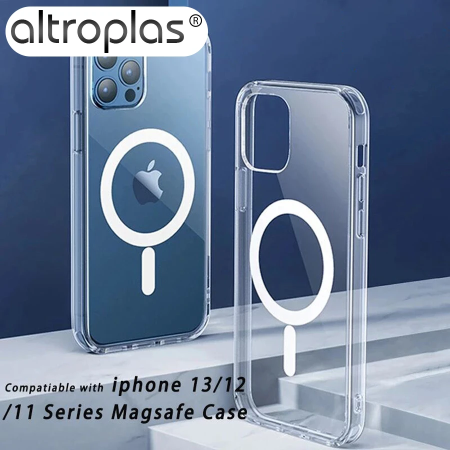 Ultra Clear Circle Macsafe Case On For Magsafe Iphone 12 11 13