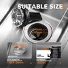MIUI Continuous Feed Garbage Disposal with Sound Reduction,1/2 HP Stainless Steel Food Waste Grinding System,Power Cord Included 5
