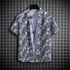 Summer Hawaiian Men's Short Sleeved Button Up Floral Fashion Shirt Man Casual Social Plant Element Oversized Streetwear Clothing 3
