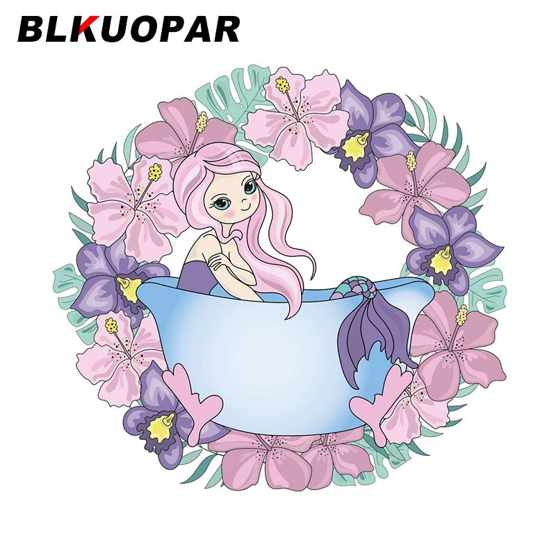 

Настенная гирлянда с изображением русалки и девушки BLKUOPAR, наклейки на стену для спальни, домашнего интерьера, забавное украшение, наклейка с узором для гостиной