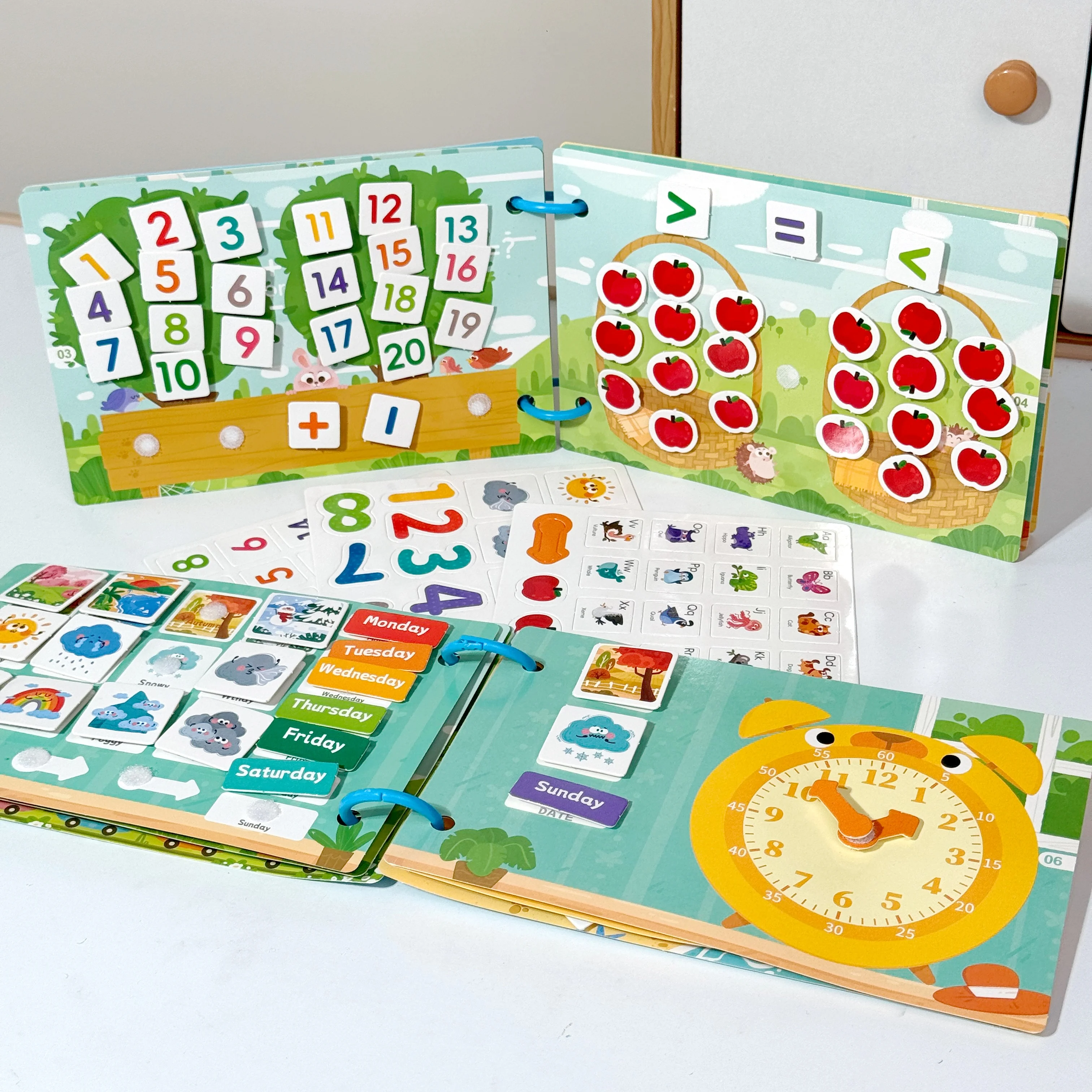 Interactive Children's Quiet Book: Educational Themes of Weather, Dates, Numbers & Shapes – Perfect Birthday & Holiday Gift