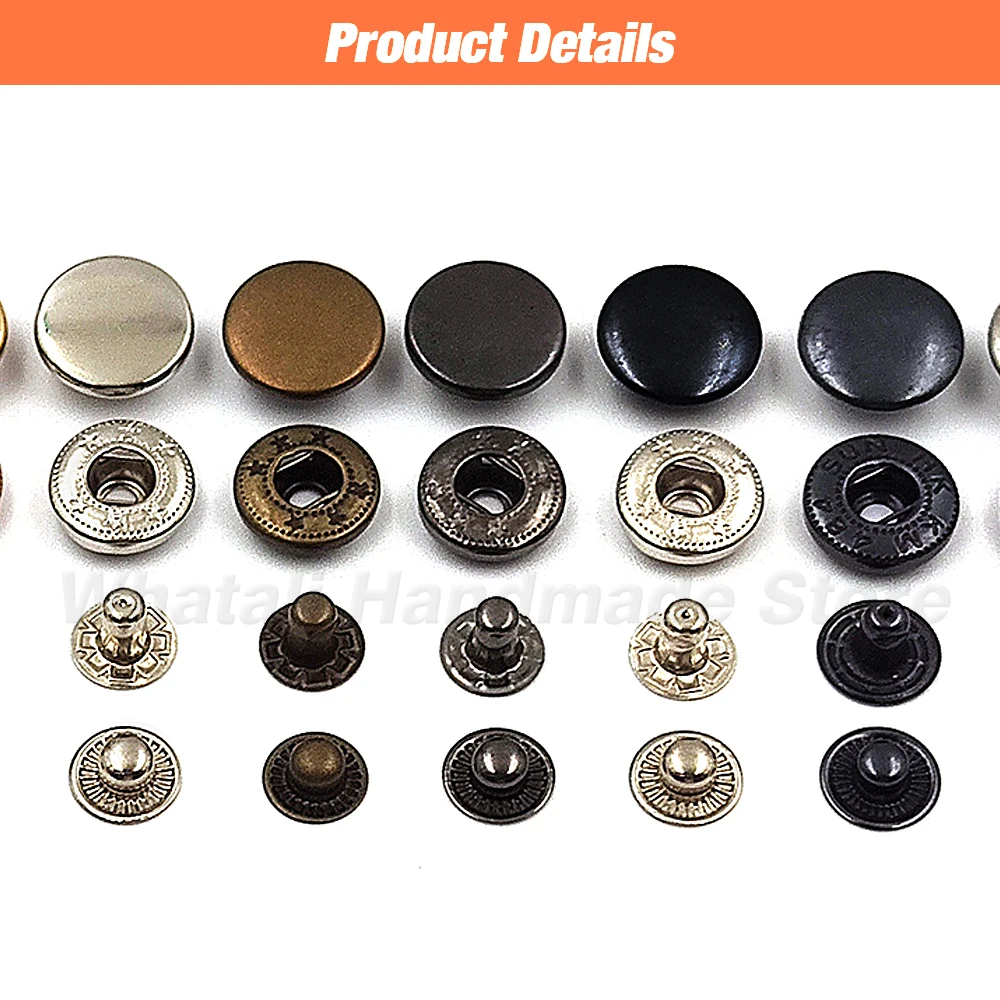Metal Stud Button Snap Clothes  Leather Snap Button Press Stud - 25sets  201/203 - Aliexpress