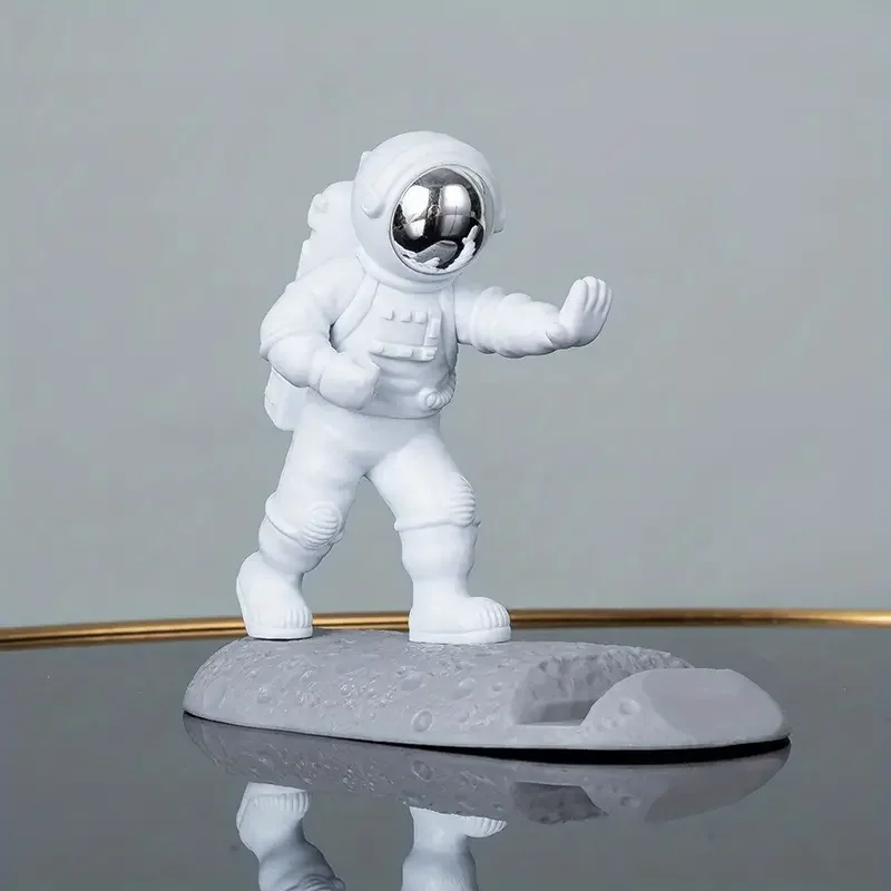Astronaut Mobile Phone Stand: Spaceman Desk Decoration & Smartphone Bracket Ornaments