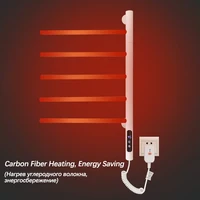 เครื่องอบผ้าไฟฟ้าในห้องน้ํา180 °   ชั้นวางผ้าขนหนูแบบหมุนได้จอแสดงผลดิจิตอลราวแขวนผ้าไฟฟ้าเครื่องอุ่นผ้าขนหนูติดผนัง 3