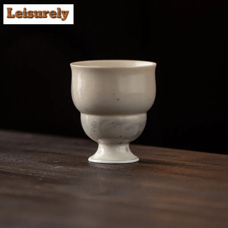 100ml Ink Painting Gourd-shaped Teacup Ancient Tea Bowl Tea Cup Set Tea-tasting Fragrance Cup Jianzhan Master Cups Teaware Craft