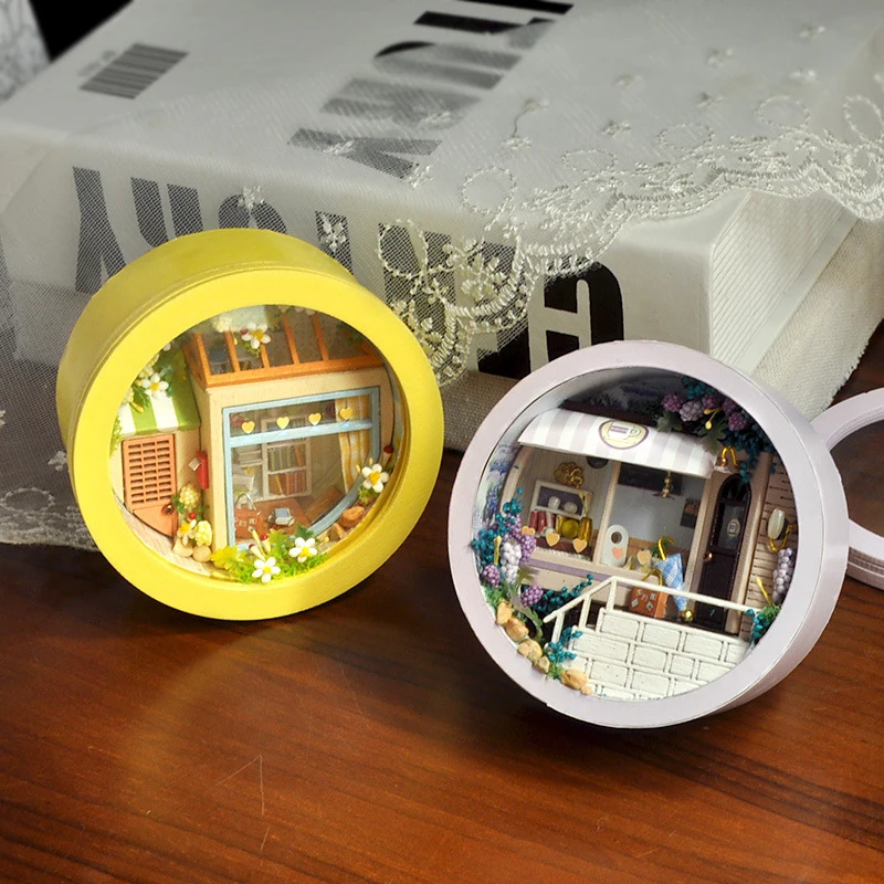 

DIY Dollhouse Wooden Doll Houses Miniature Doll House Furniture Kit Casa Music Led Toys for Children Birthday Gift Girl Gift