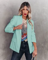 سترة بدلة كاجوال بأكمام طويلة ، بدلة احترافية مصممة خصيصًا ، صغيرة ، للخريف والشتاء ، لون نقي ، حالة مزاجية ، جديدة 1