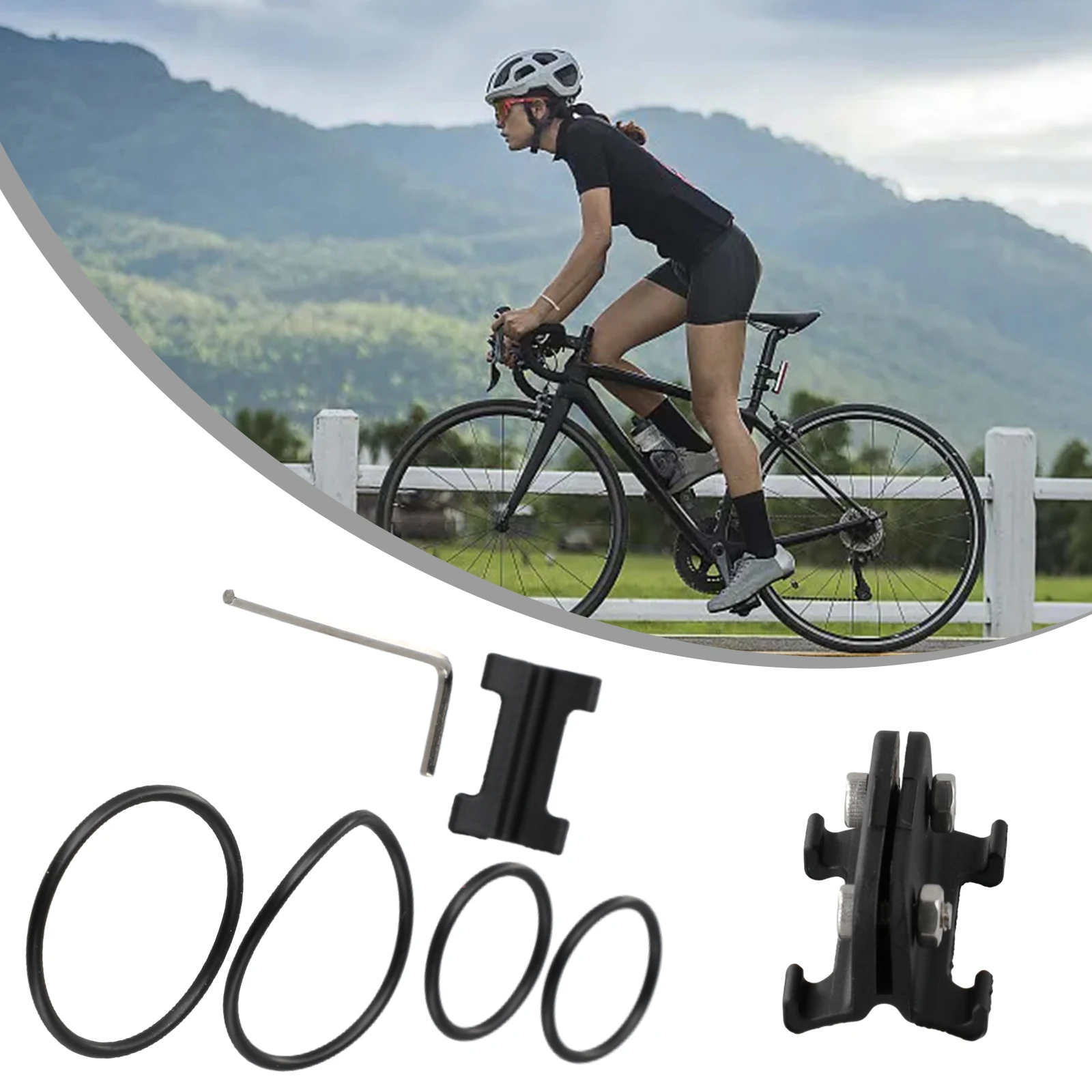 

Road Bike Race Number Plate Holder Card Bracket Seatpos Bicycle Outdoor Cycling Accessories Durable Practical PVC Black