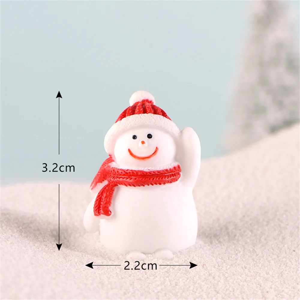 thumbnail image 1 of Miniatura de resina para decoración navideña, micropaisaje, Papá Noel, muñeco de nieve, adorno para árbol, figura en miniatura para jardín, decoración del hogar, 1 of 5