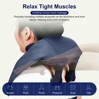 Strong 10-Heads Hand Pinching Neck And Shoulder Massager Wireless Trapezius Back Waist Neck Cervical Kneading Massage Shawl 5