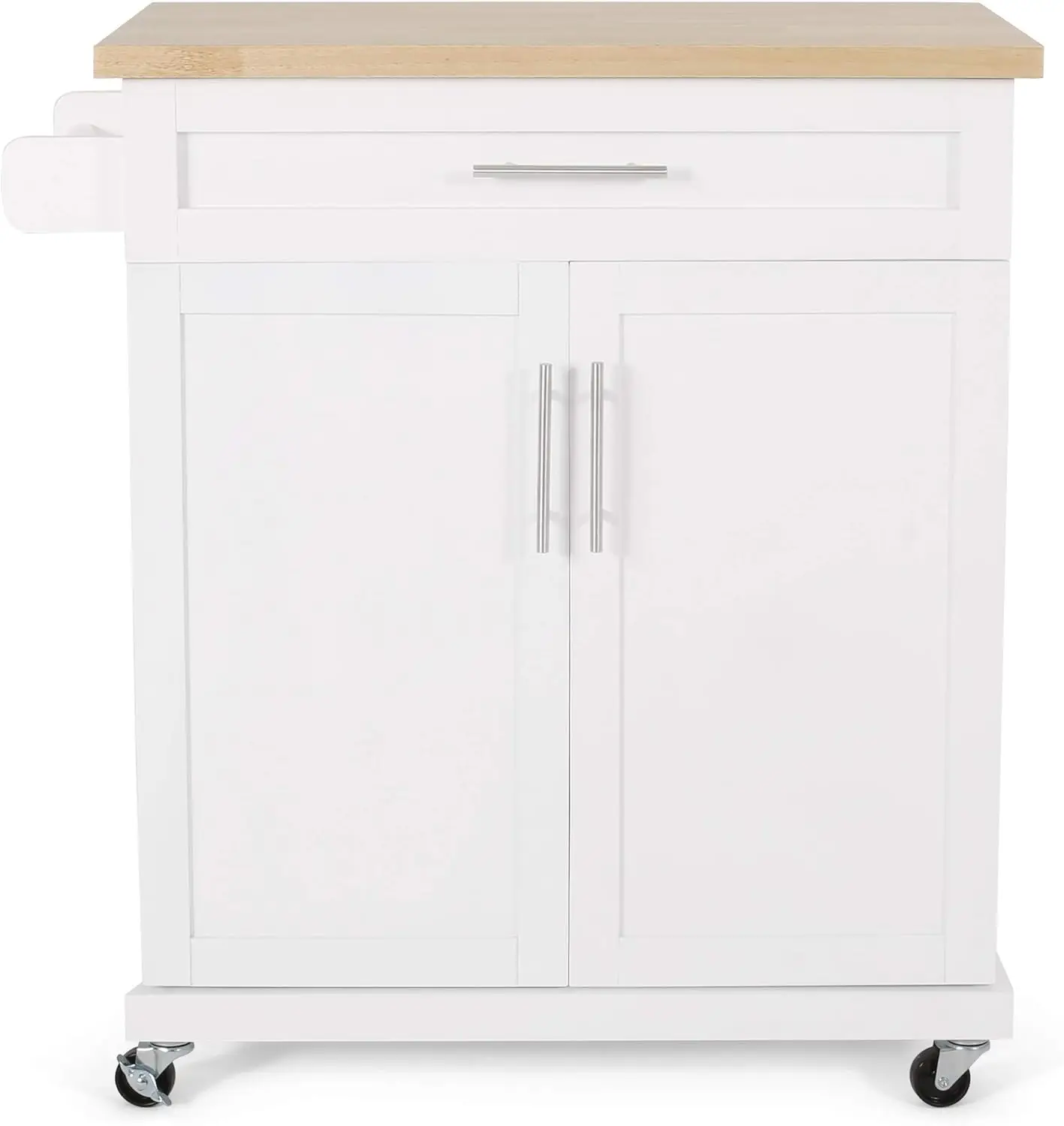 

Christopher Knight Home Batavia Kitchen CART, Natural + White