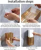 Acrylic Paper Towel Holder, Wall Mounted Paper Towel Dispenser, Adhesive Tissue Box  for Bathroom 6