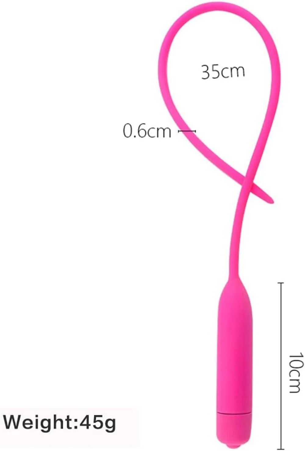 Sex toys Urethral Sounds Catheter Vibrating Wand Massager Small Waterproof Handheld Cordless Massager for Male Red