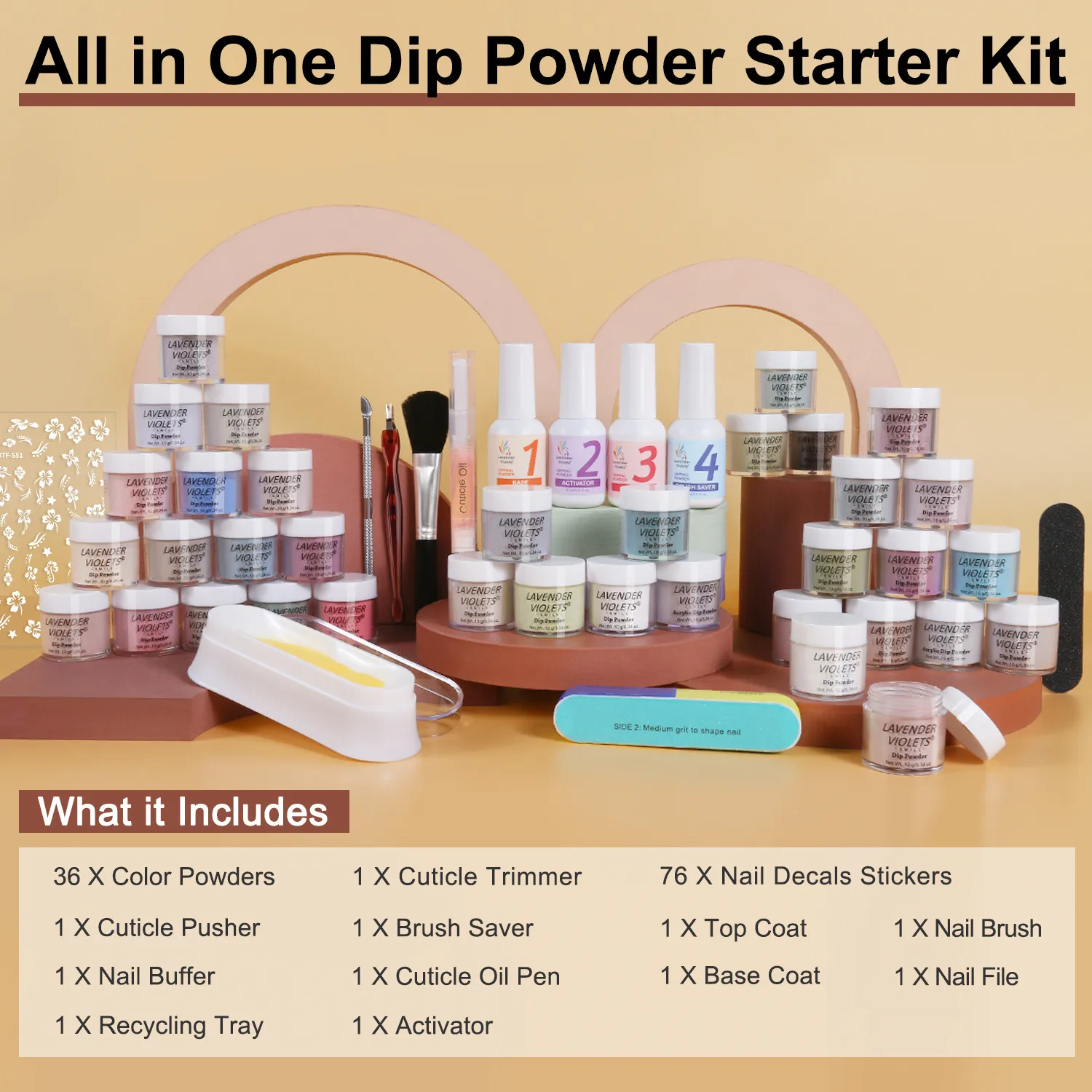 36 Colors Brown Green Blue Dipping Powder and Dip Liquid Set & Essential Manicure Tools for Nail Art Women New Year Gifts Set 3