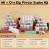 36 Colors Brown Green Blue Dipping Powder and Dip Liquid Set & Essential Manicure Tools for Nail Art Women New Year Gifts Set 3