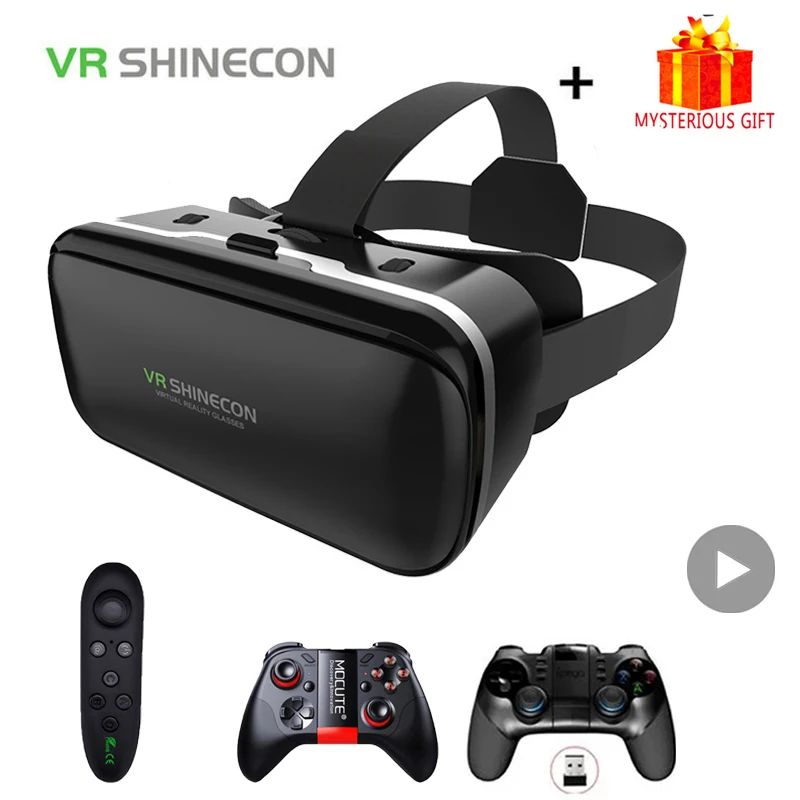 VR shinecon 6.0 Búb Benne rejlő Tények szemüvegek 3 D 3d Védőszemüveg headse helmes számára IPhone android smartphone smare telefont viar objektív