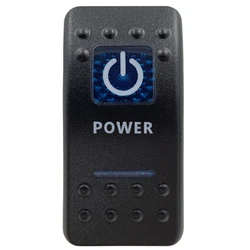 Blue LED Rocker Switch Button - Enhanced Interior Lights & Camper Accessories (Power)