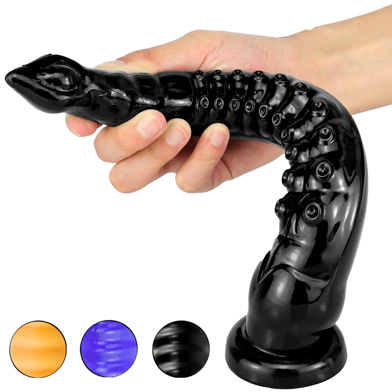Long Anal Super Plug 31cm Deep In Tentacles Beads Buttplug Anal Enema PVC Butt Plug Prostat_voghion.com