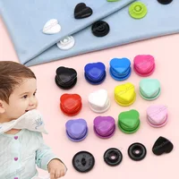 20Sets T5 Heart Snap Buttons 12MM KAM Plastic Press Buttons for Clothes Stud Fasteners DIY Kids Diapers Bags Garment Accessories 1