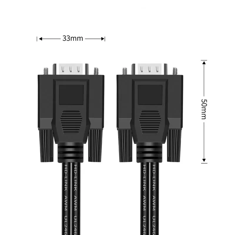 DB9 Wire Splitter Connector Y-Type Shielded Male to Female Extension Line Industrial Grade 9Pin 1 to 2 232 Serial Port Wire