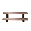 Paulownia Purple Sand Pot Storage Shelves Solid Wood Chinese Desktop Ornament Dish Rack for Tea Set Cup Holder 5