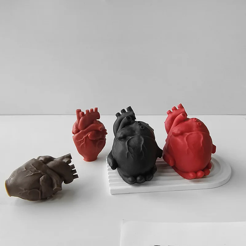 3D Silicone Heart Candle and Craft Mold