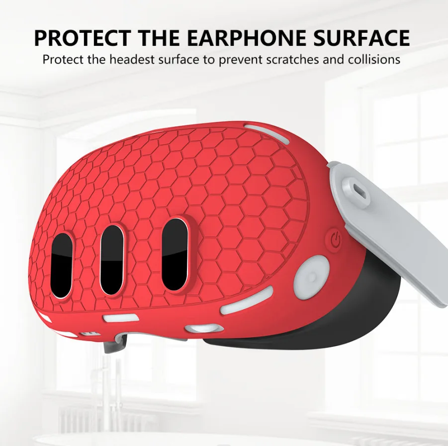 Meta Quest 3 Silicone Protective Cover Set - 7-in-1 VR Accessory Kit with Anti-Leakage Nose Pad and Case Replacement