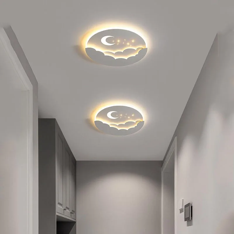 LED Cloud Stars Moon Wall Light Bedroom Ceiling Lamp Night Children's Room Kids Creative TV Background Staircase Gangway Torch