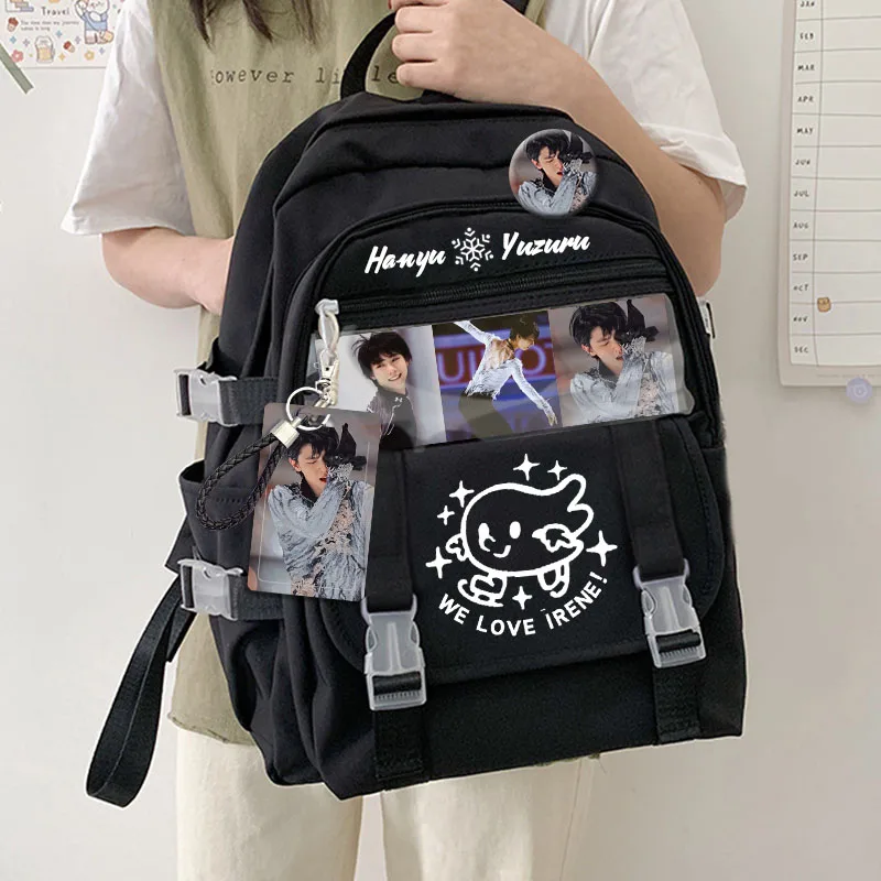 Yuzuru Hanyu Figure Skating Backpack Bag School Book Students Casual