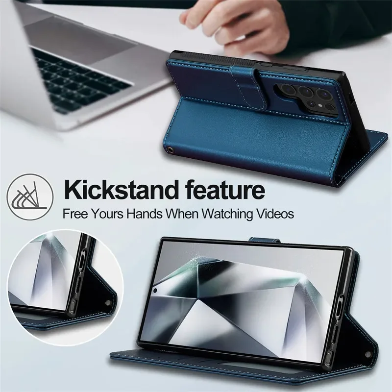 Premium Magnetic Flip Leather Phone Case with Wallet Card Holder