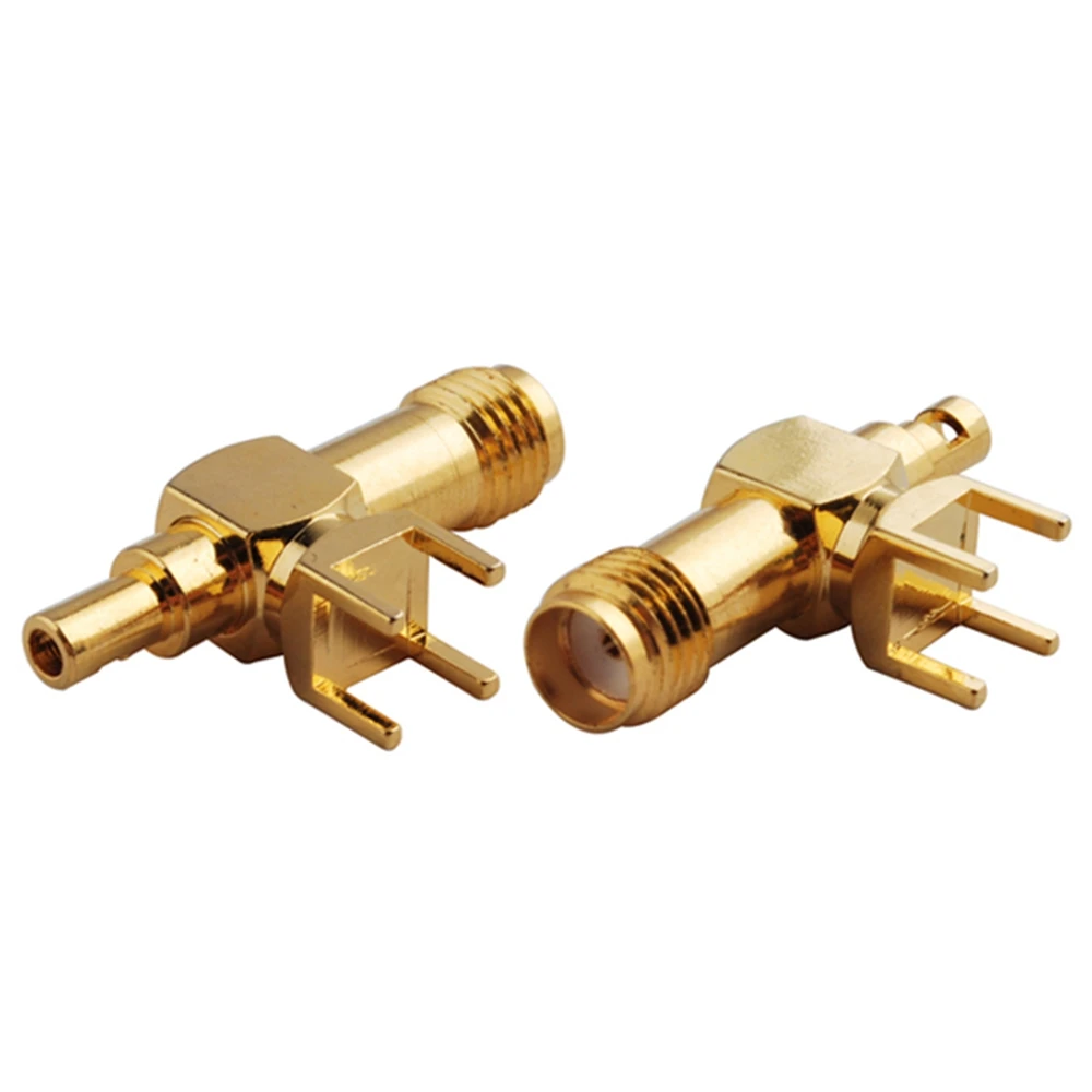 Female SMA Right Angle RF Coaxial Connector for PCB and Cable
