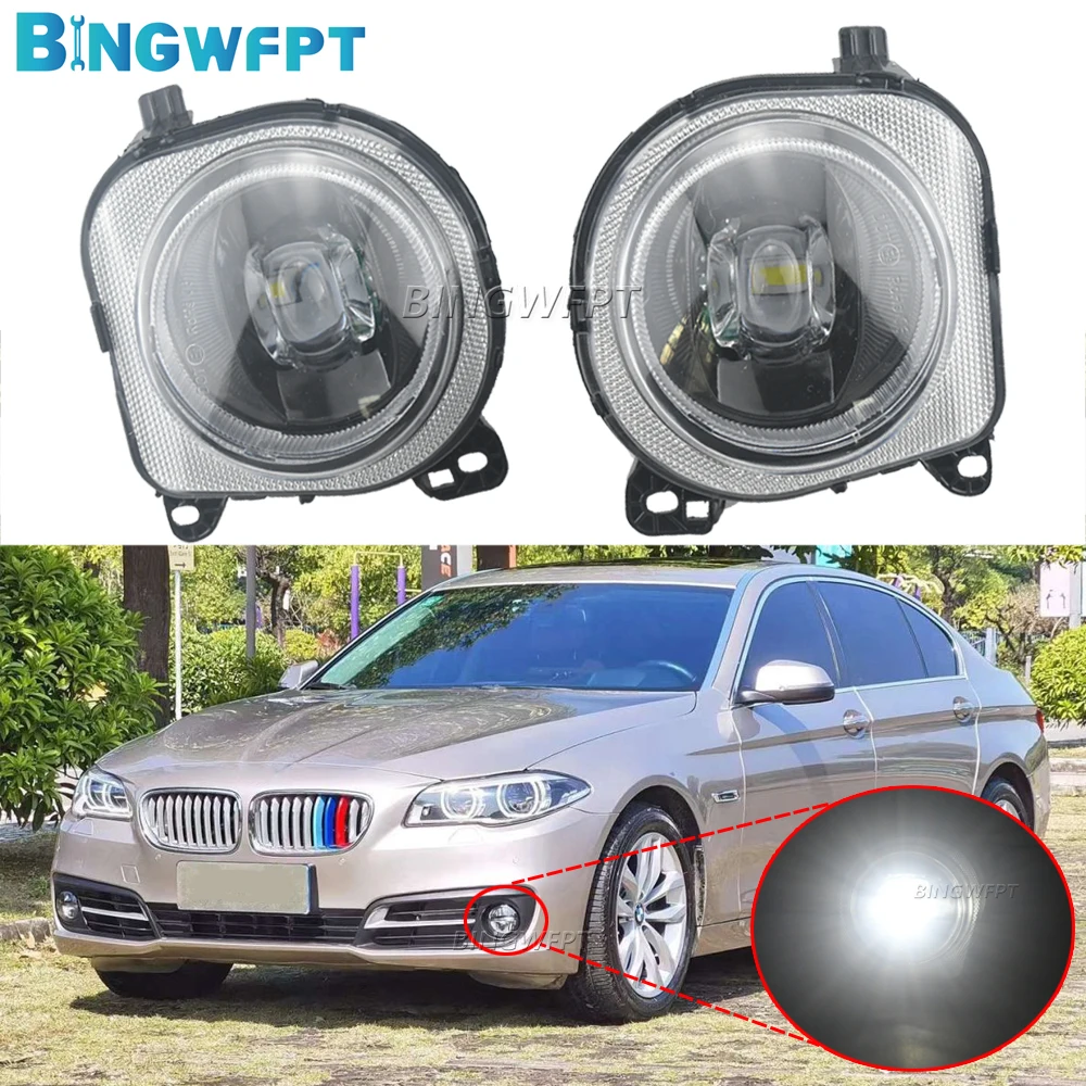 

(Left + Right) Fog Light Driving LED Front Bumper Fog Lamp For BMW 5 Series F07 F10 F11 F18 LCI 535I 528I 2014 2015 2016 2017