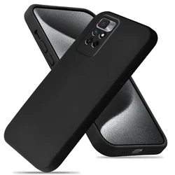 Premium Silicone Protective Soft Back Phone Cover - Black for Note 12Pro Plus