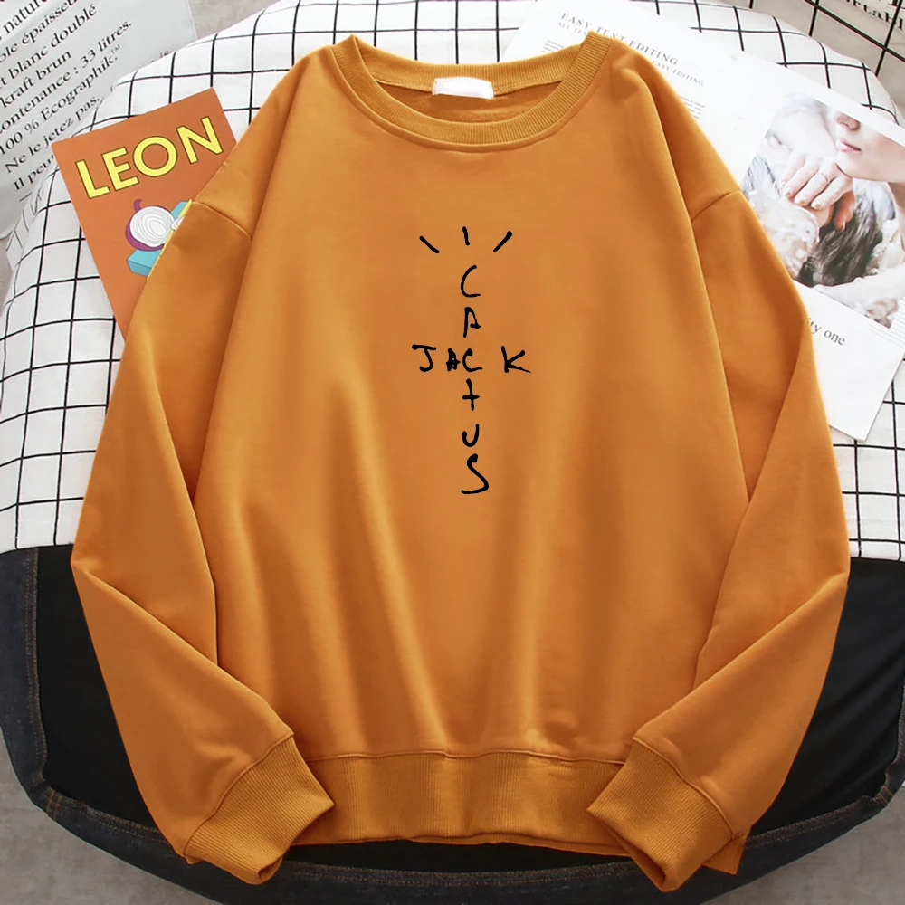 

Cactus Simple Letter Print Women Sweatshirt Fashion Aesthetic Tracksuit School Simple Streetwear Casual Loose Sportswear