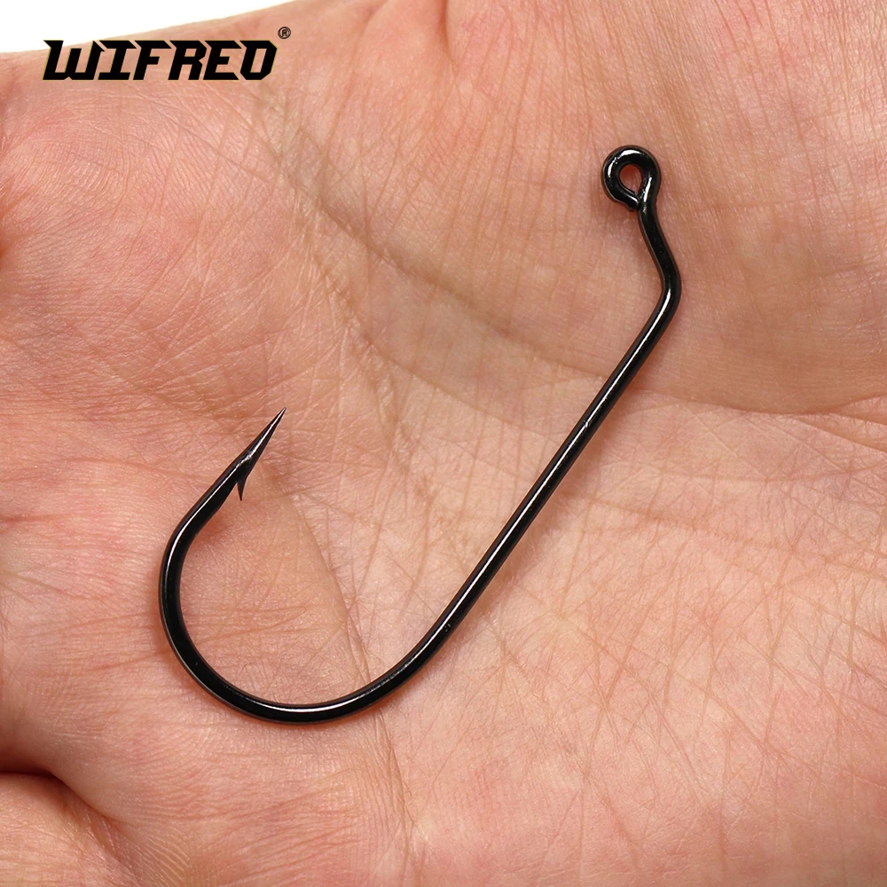 WIFREO 20PCS High Carbon Steel 60 Degree Jig Hook Thicked Soft