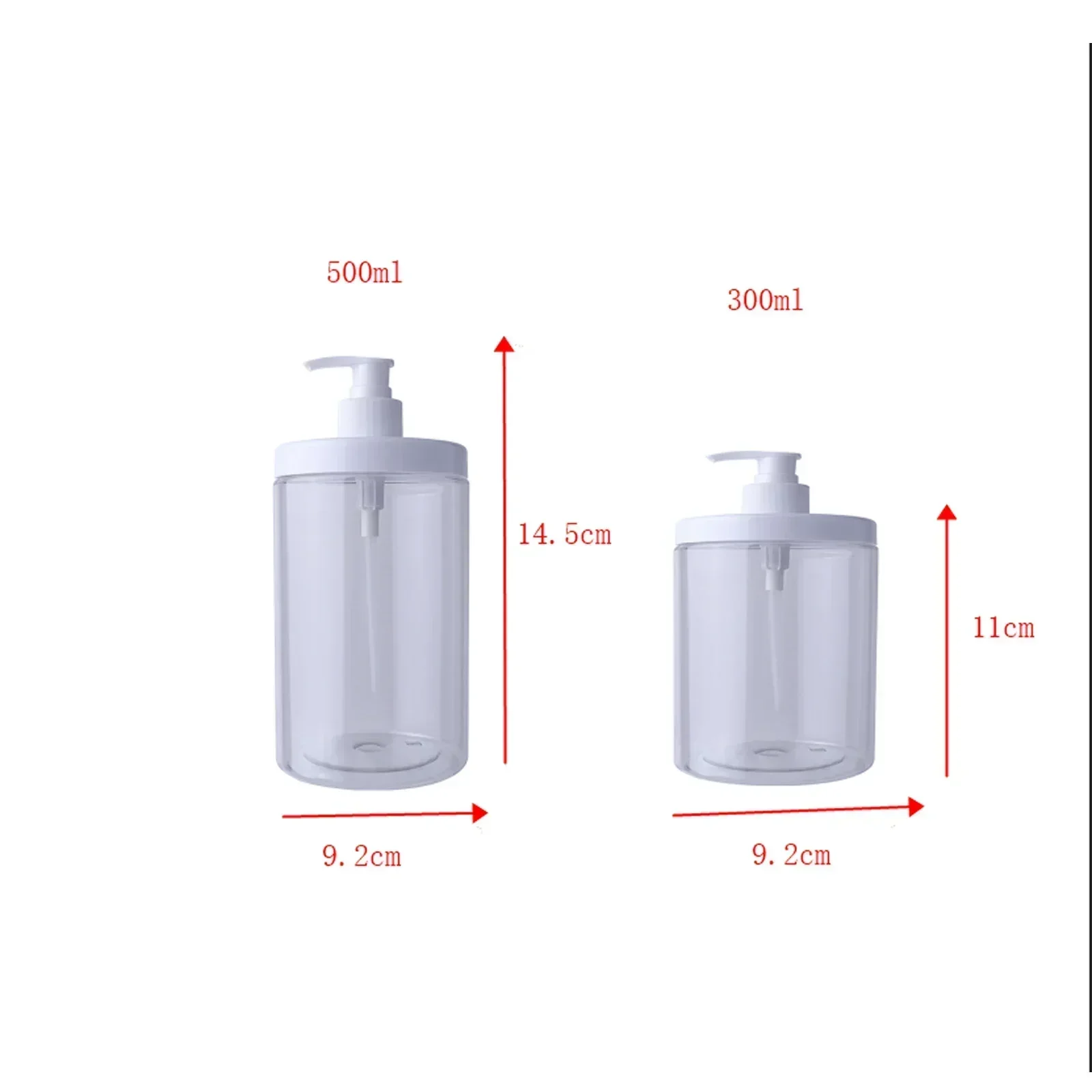 300ml/500ml Clear Bottle Liquid Container Soap Dispenser Shampoo Lotion Shower Gel Bottles Wide Mouth Hand Washing Bottle soap dispenser refillable bottle soap dispenser bottle refillable plastic bottles foam pump bottle