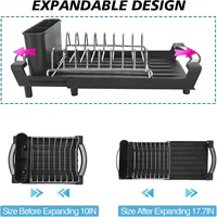 Étagère de rangement de cuisine extensible en acier au carbone, à espacement large, avec drainage automatique, grande capacité, anti-humidité et anti-rouille 4