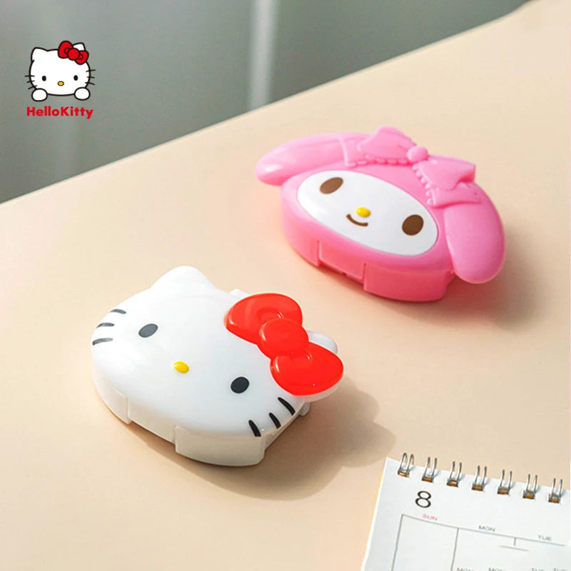 

Hello Kitty Pill Box Kawaii Sanrio My Melody Cute Anime Toys Y2K Students Portable Vitamins Carry-On Classification Pill Box