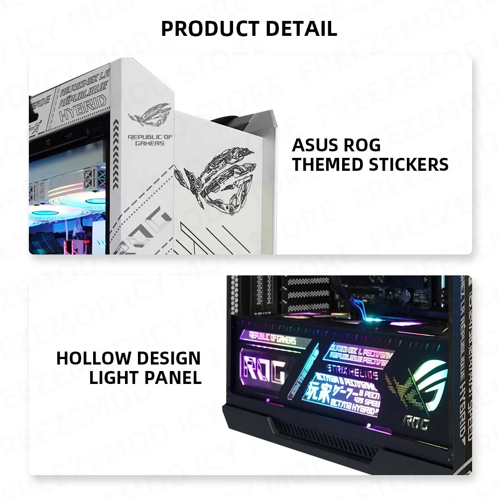 9pcs Light Panel Kit For ASUS ROG Helios PC Case GX601 Cover ARGB MOD Combo DIY Srtix Decoration Chassis Refit Gabinete Gamer pc case pc chassis computer chassis frame