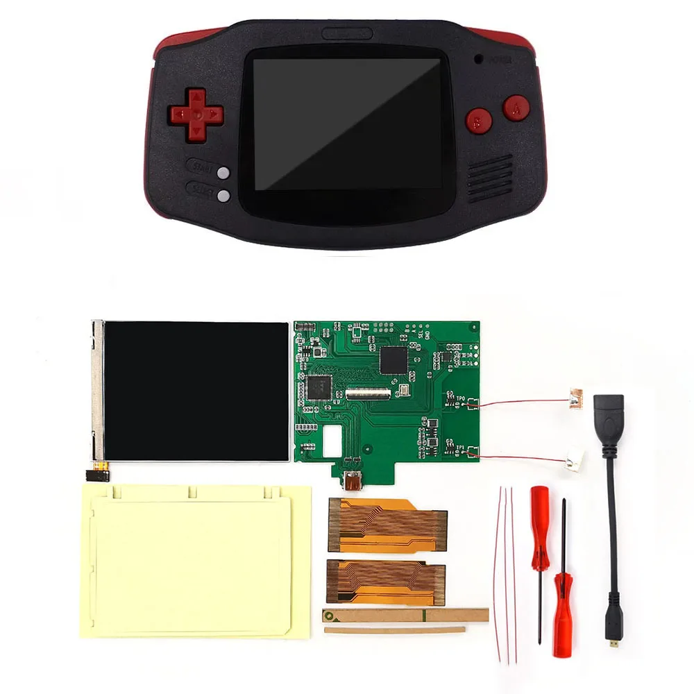 HDMI出力可　ゲームボーイアドバンス ips液晶 ゲームボーイアドバンス 本体 IPS液晶v4 ブラック×マット