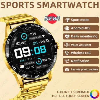 LIGE 2025 Heart Rate Monitor Smart Watch Men Ladies Sport Fitness Tracker Watches Bluetooth Call Waterproof Smartwatch Women