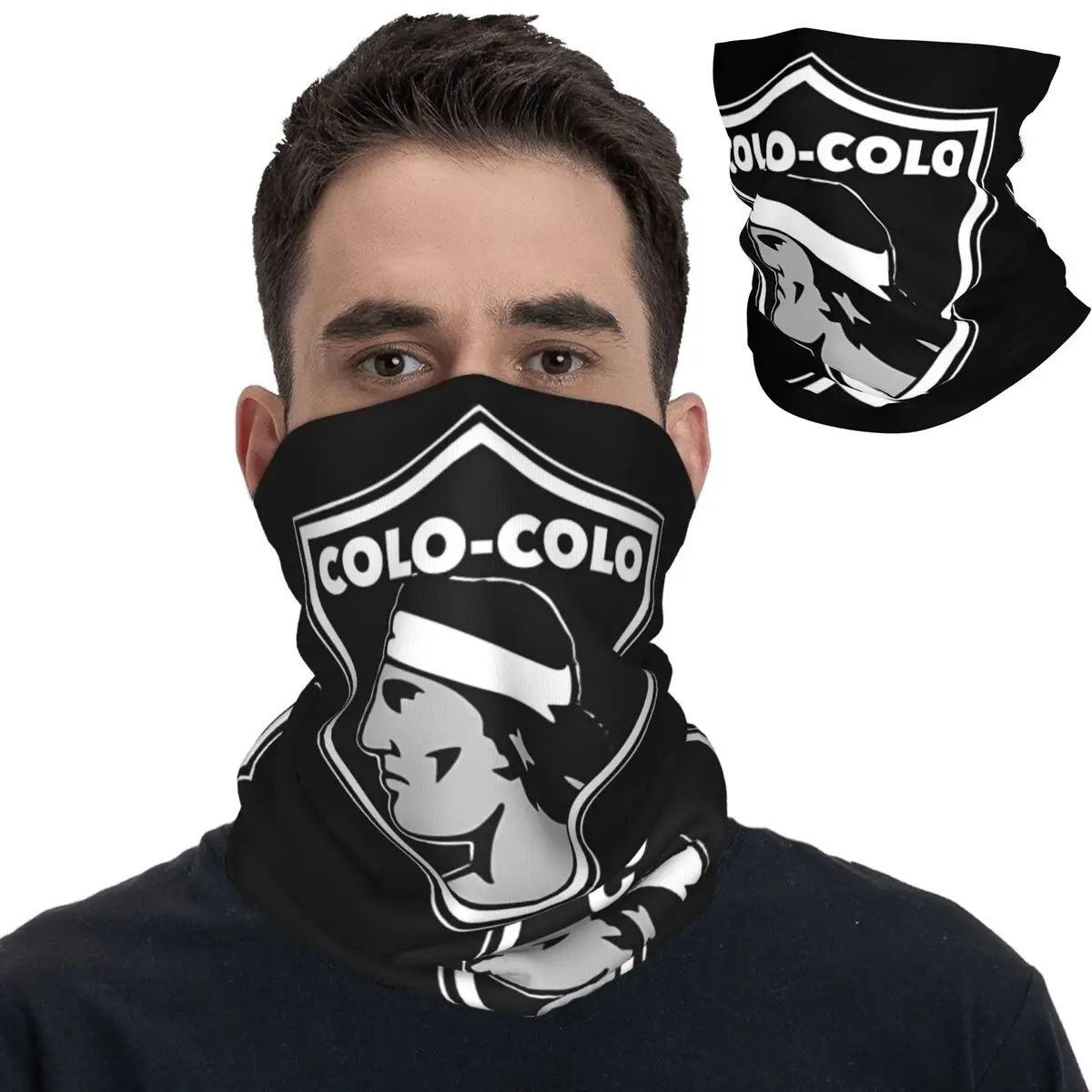Bandana Neck Gaiter Colo-Colo Modern Design Printed Wrap Scarf Multifunctional Balaclava Outdoor Sports Unisex Adult Winter
