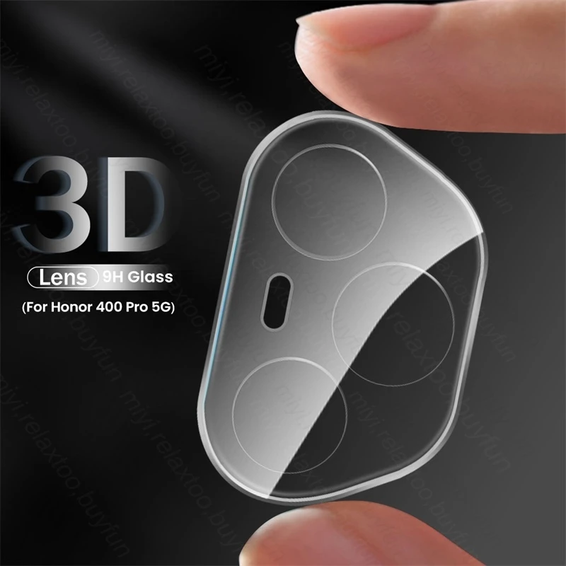 Clear 3D Curved Tempered Glass Camera Protector Lens Cap (3-Pack)