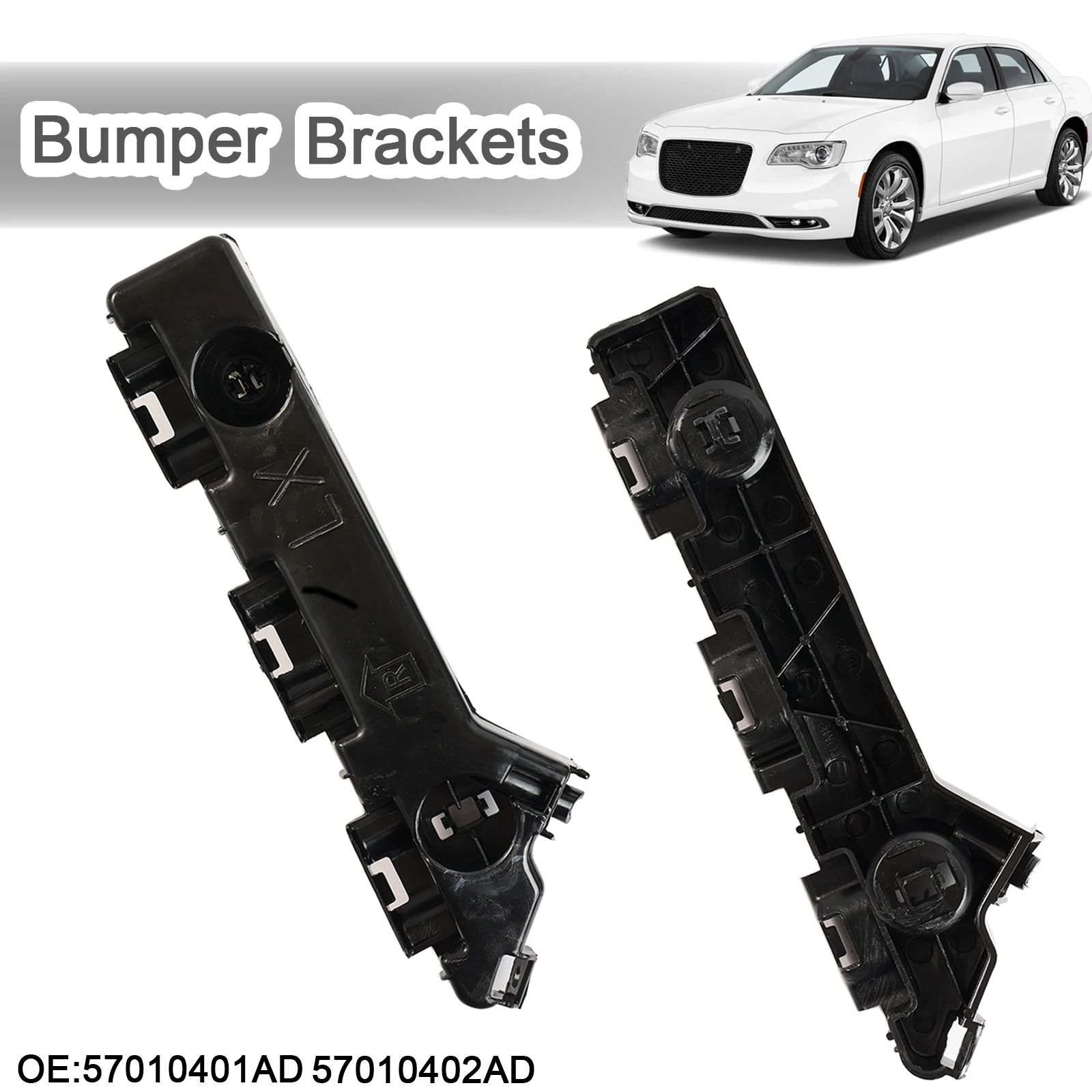 2pcs Car Front Left Right Bumper Bracket Driver Side Passenger Side Bumper Support for Chrysler 300 2012 2014 20