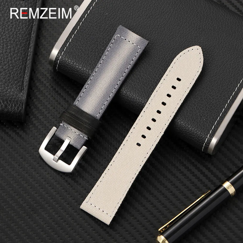 Unisex Durable Nylon Canvas Vintage Casual Watchband Bracelet