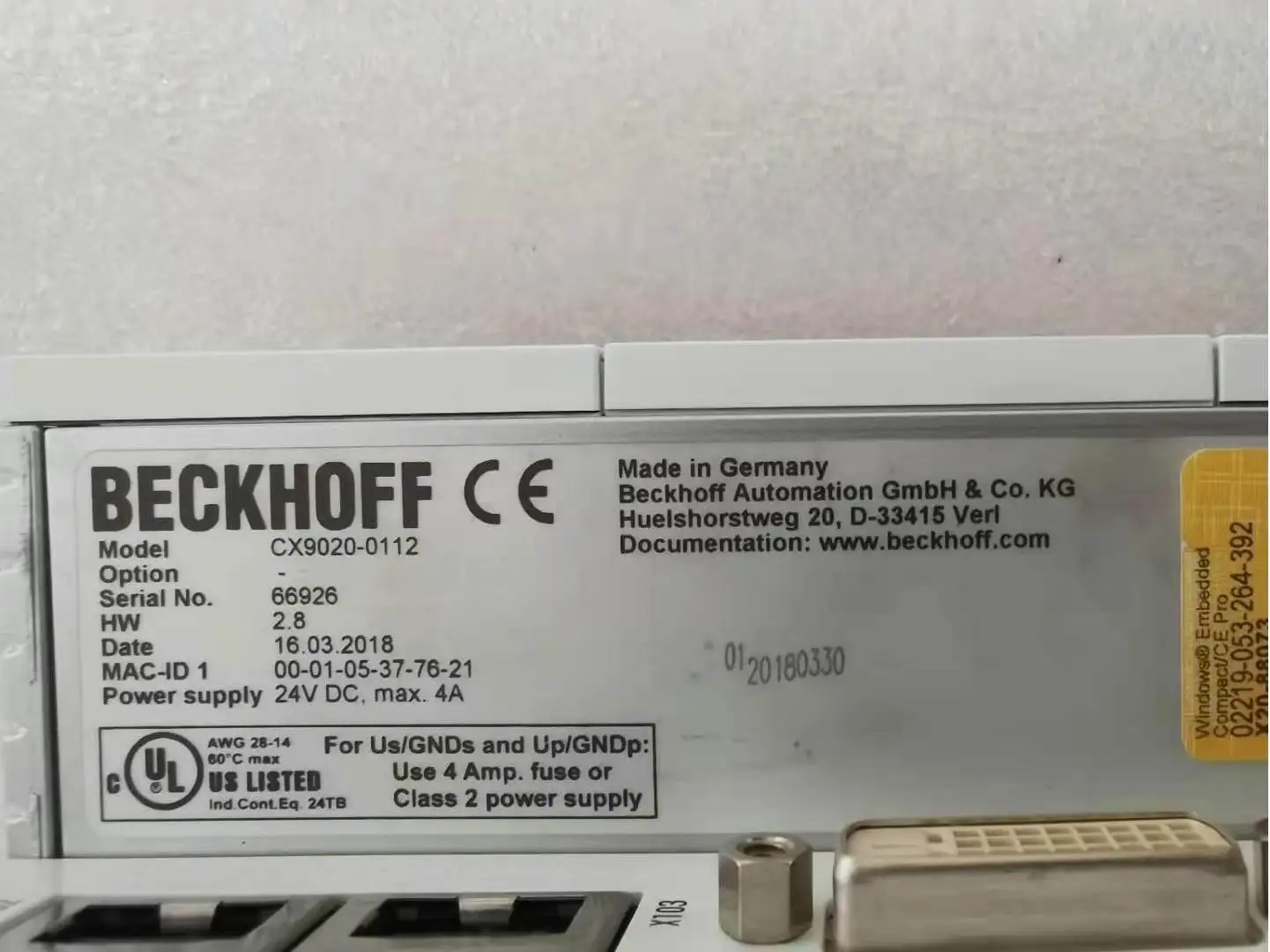 

Немецкий модуль бекхофа CX8090 фотооригинальная новая система управления портом Im ed Ethernet